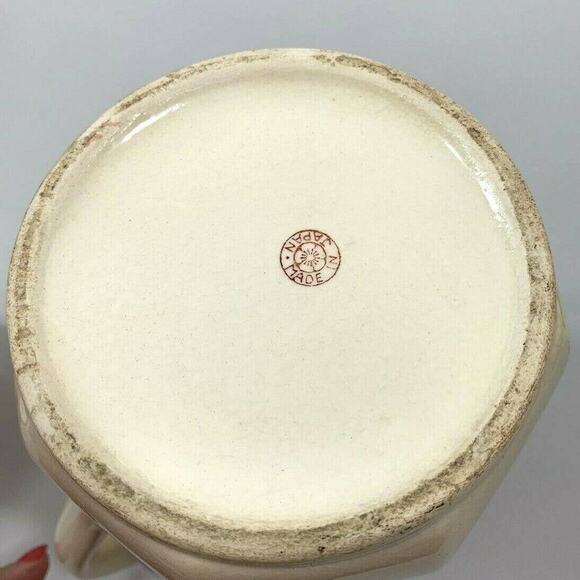 Vintage Ceramic‎ Teapot with Octagon Tray Pink Floral Hand Painted  Japan - Picture 6 of 13